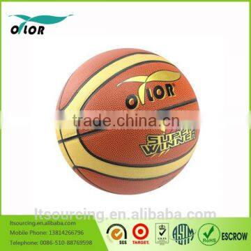 Cheap laminated standard PU leather hotselling basketball