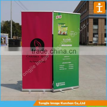 Custom factory aluminum retractable display stand roll up stand