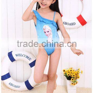 One Piece Elsa Princess 2015 Kids Girls Swimwear