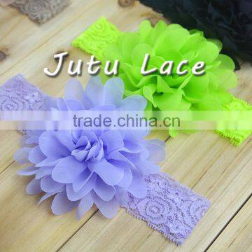 New Chiffon Flower, Headband With Chiffon Flower , Large Chiffon Fabric Flowers for Garment /festival/clothes/hair photo-2