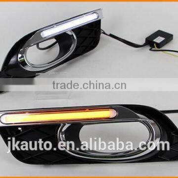 High Power With Yellow Trun Signal Super Quality Daytime Running Lights LED for Honda Civic 2011-2013 photo-4