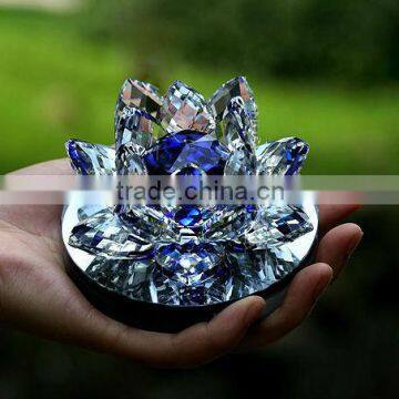 Top quality blue crystal lotus