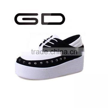 GD low cut 2016 spring fashion trend low cut thick sole flat shoe made in china