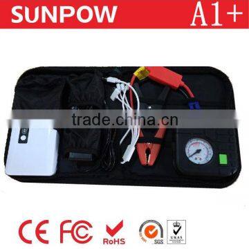 2014 hot sale SUNPOW mini vehicle jump starter with tire pump