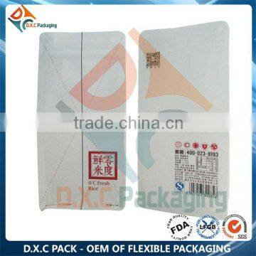 Food Grade White Craft Paper Flat Bottom Rice Packaging Bag photo-4