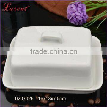 porcelain plain white canister for hotel, home food holder