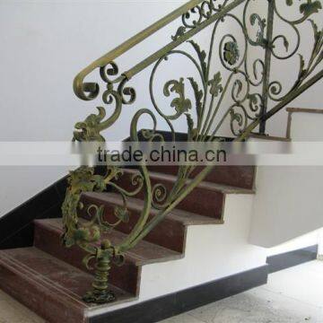 fancy wrought iron indoor staircase handrail designs