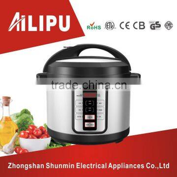 Sliver stainless steel housing and CE&CB approved multi-function national electric pressure cooker