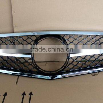 Replacement Full Chrome Style Front Center Grille For Mercedes Benz C Class , w204 grille for benz C180 C200 C230 C280 C300