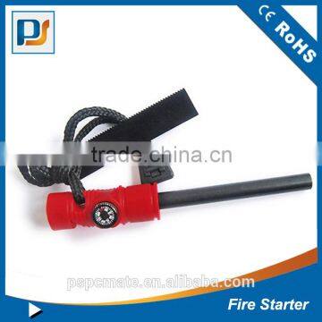 Red Fire Starter with Compass and Whistle