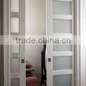 Wood Entry Door With Frosted Glass photo-6