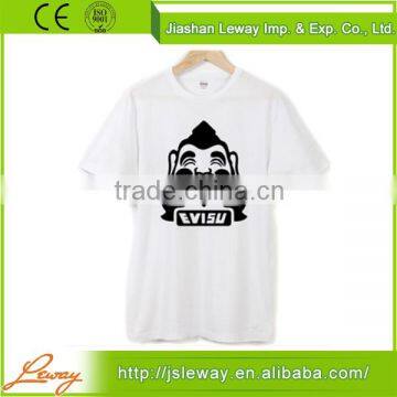 Man round neck short sleeve cotton t shirt printing t shirt wholesale China cheap bulk plain white