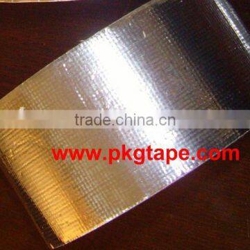 High temperature self adhesive backed aluminum foil + glass cloth tape 165mic 180mic