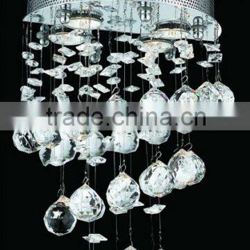 hanging crystal wall sconces decoration led light with chrome plated