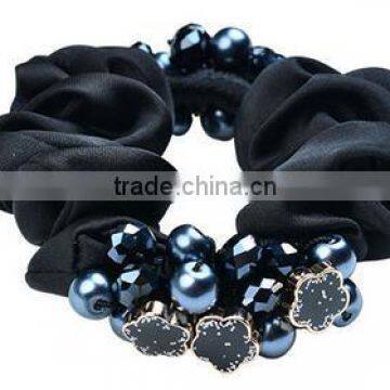 colorful bead scrunchy for girl hair accessories