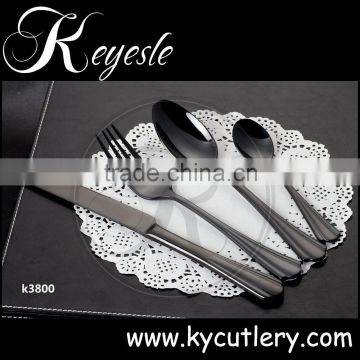 black flatware, black silverware, black plated cutlery