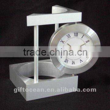 aluminum art metal desk clock,metal art crafts table clock