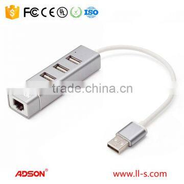 adson adapter for network cable with USB2.0 hubs