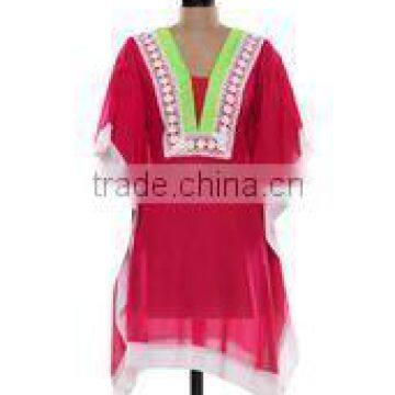 Sexy Women Fashionable Kaftan Indian Handmade Designer Short Caftan Women Stylish Beach Wear Poncho Kimono