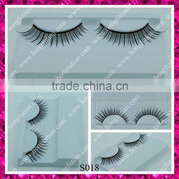 High quality natural eyelash hand made soft synthetic hair false eyelashes