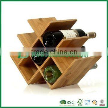 Fuboo simple large capacity bamboo wine rack bottle holder