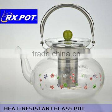 Heat -resistant stove top glass coffee pot/kettle 1300J/1600J/2200J