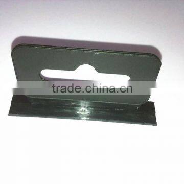 Euro Hole Black Tab for Package Hanging on Display Hook
