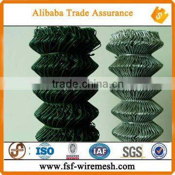 galvanized chain link fence/diamond wire mesh/pvc coated chain link fence