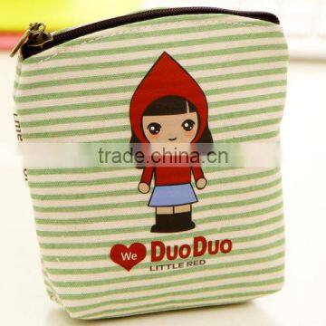 New Design Striped Printing Canvas Coin Purse With Low Price photo-5