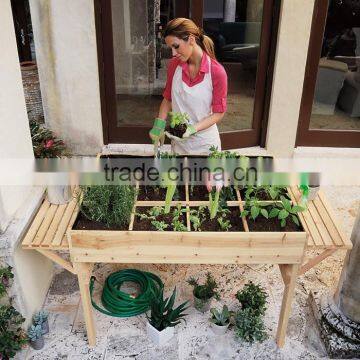 Outdoor Wooden Planter Garden Working Table