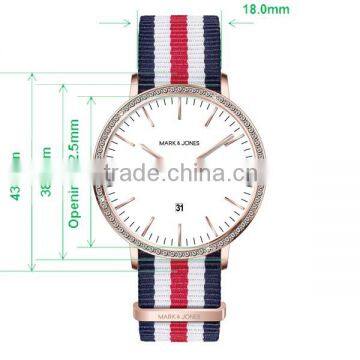 Logo Custom Exchangeable Bands Watch With 14mm Nylon Watch Strap photo-6