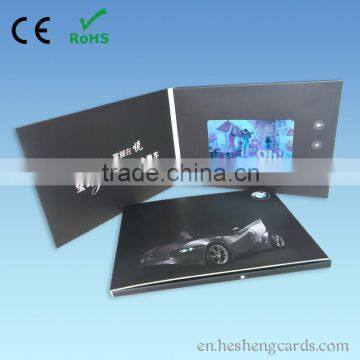 2016 newest customized printing video brochure 7 inch,blank video book ,business card lcd with best price