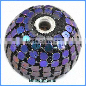 Wholesale Hot Sale Indonesia Style Purple Clay Beads PCB-M100538