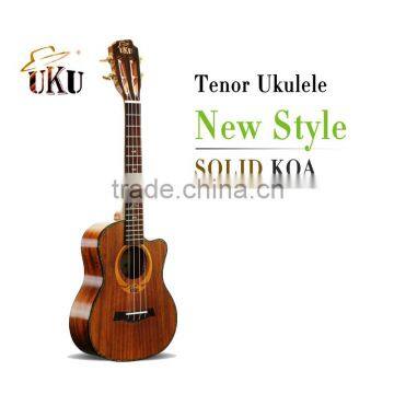 Tenor solid koa ukulele 26''ukulele High quality ukulele koa wood could with pick up electric box