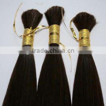 NEW 100% Remy Double drawn Human hair bulk Chinese Black Silk Straight Style Hair extension