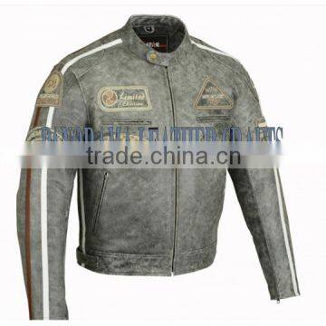 Classic Motorcycle Leather Jacket, Men Classic Bikers Leather Jackets photo-3