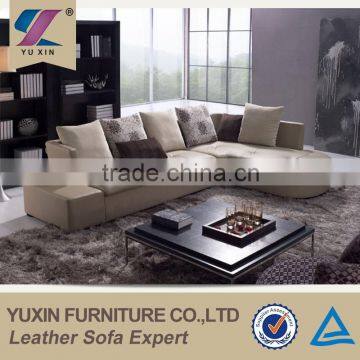 American style leather recliner sofa/Foshan l shape upholstery leather corner sofa