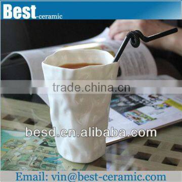 White Creative Design Unique Ceramic Cup