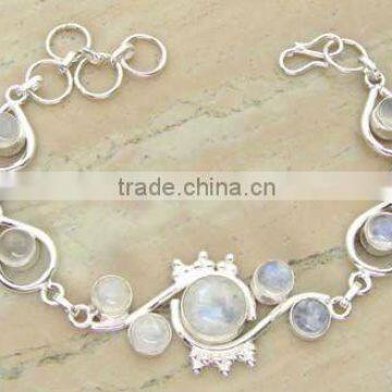 .925 sterling silver RAINBOW MOONSTONE bracelets,sterling silver jewelry wholesale