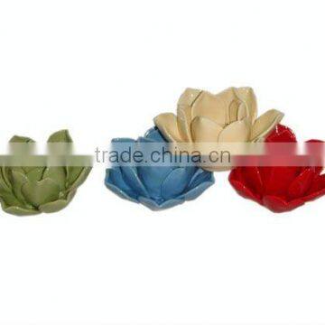 Handmade Ceramic Flower Shape Tea Light Holder