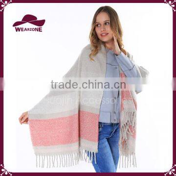 Fashion Awning Stripe Rayon Blend Long Scarf