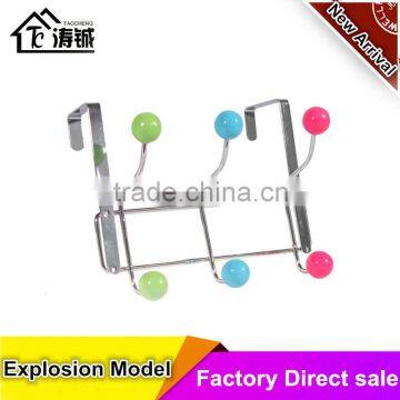 TAOCHENG Multi Color Balls Metal Hooks for Clothes Hanger 3 Hooks