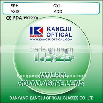 1.523 mineral round shape lenses