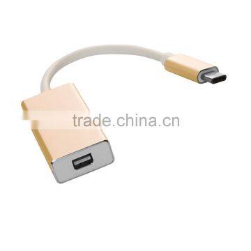 USB C Type to Mini DisplayPort/Mini DP Adapter Cable With Aluminium Case