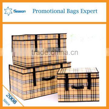 China product recyclable foldable chambray fabric storage box