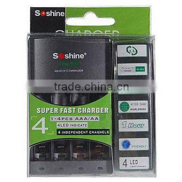 SoShine SC-U1 Ni-Mh Charger with 2500mAh Batteries Kit