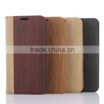 Wood PU Leather case for Samsung galaxy S6