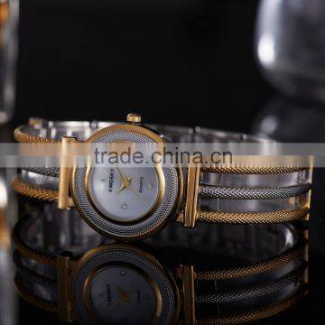 Casual Clock Quartz Silver Stainless Steel Rhinestone Female Dress Watches