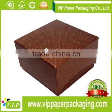 BRANDED WATCH GIFT PAPER ROUND BOX WITH CLEAR WINDOW