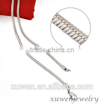 1.2mm round 316l stainless steel bulk snake chain